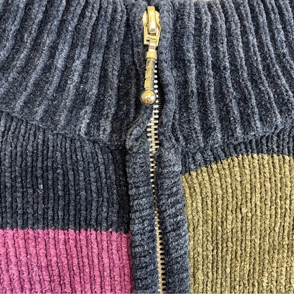 DressBarn Vintage Color Block Zip up sweater - Picture 4 of 6